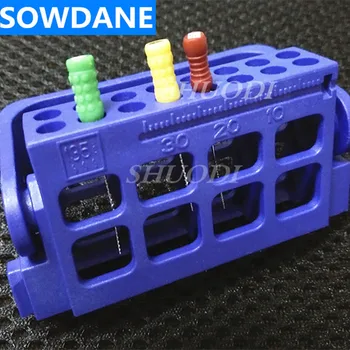 

16 Holes Dental Autoclavable Plastic Dental Dispenser File Stand Holder Ruler Green New ( without files )