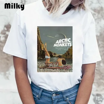 

Arctic Monkeys White T Shirt Women Harajuku tee shirt femme camiseta mujer 2020 Summer Tops Short Sleeve O-neck Female T-shirt