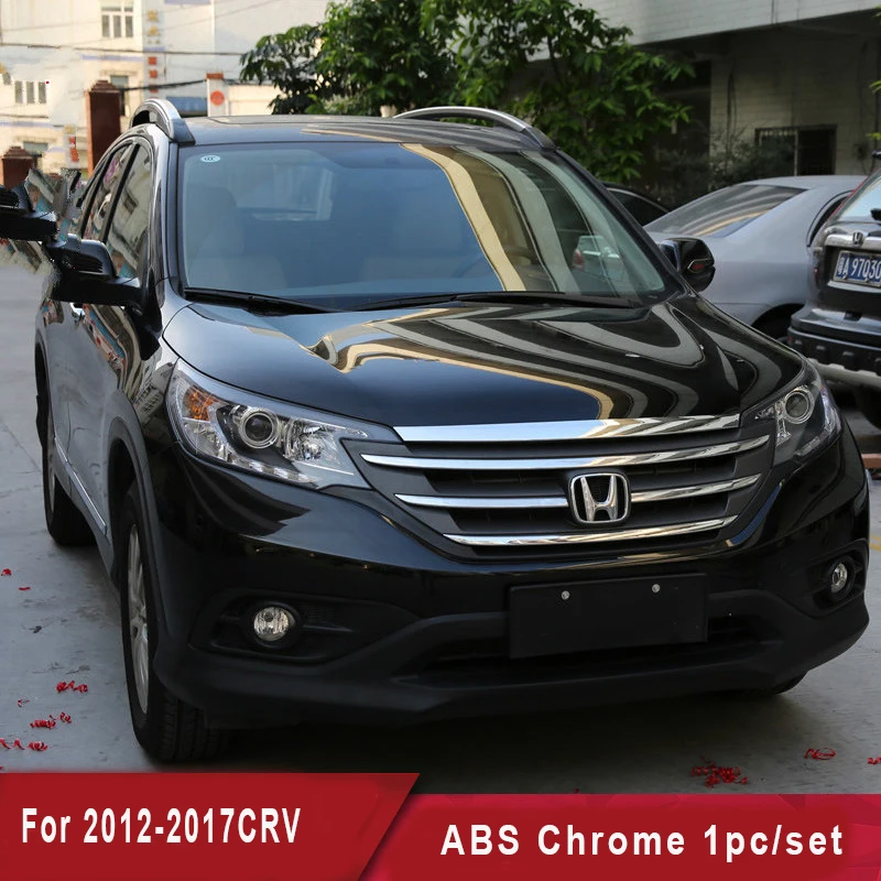 Аксессуары для Honda CRV 2012 13 14 15 16 ABS Хромированная передняя решетка капота отделка