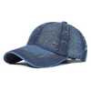 Casquette de Baseball en coton lavé Vintage pour hommes et femmes, chapeau de papa en Denim ajustable, Style camionneur, faible profil ► Photo 2/6