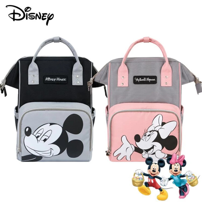 Disney Usb для детских подгузников сумка Микки и Минни Маус рюкзак в мамы Органайзер