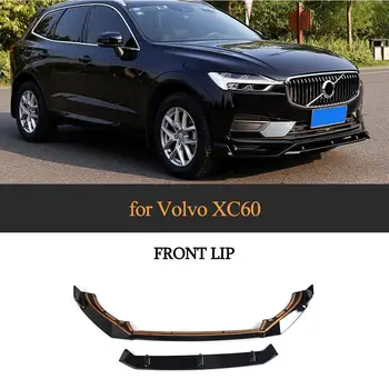 

Carbon Look Front Lip For Volvo XC60 2018 - 2020 Car Front Bumper Lip Spoiler Splitters ABS Gloss Black