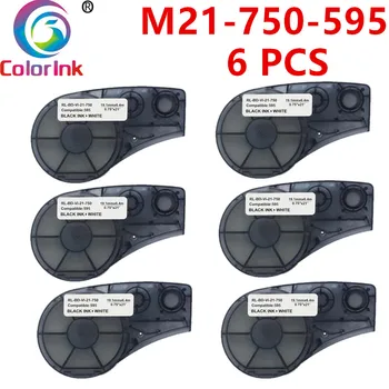 

label Tape for M21-750-595 Vinyl Black on White 19.1mm Width 0.75 Compatible for Brady BMP21-PLUS IDPAL LABPAL Label Printer