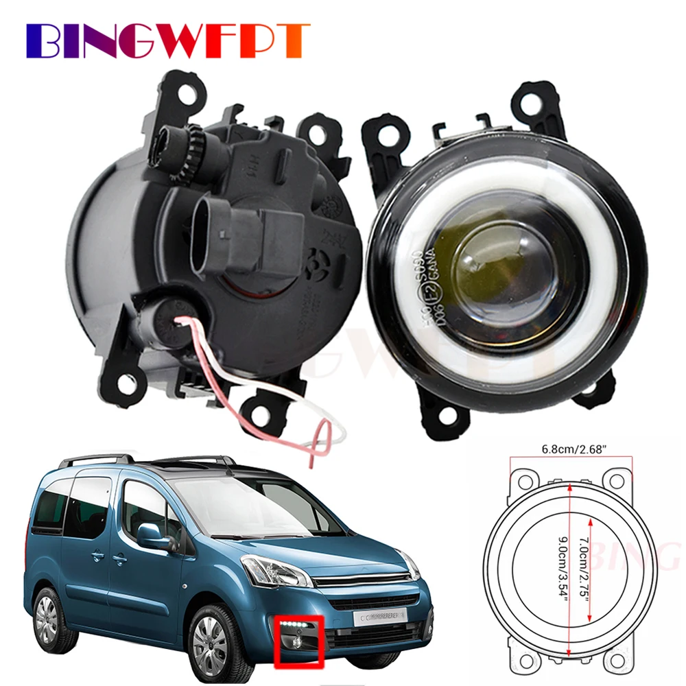 For Citroen Berlingo B9 20122015 Car Led Bulb Fog Light Angel Eye Drl