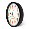 Life is better with ICE CREAM Cartoon Ice Cream Printed Dessert Wall Clock Kid Room Nursery Wall Art Kitchen Clock Wall Watch 2