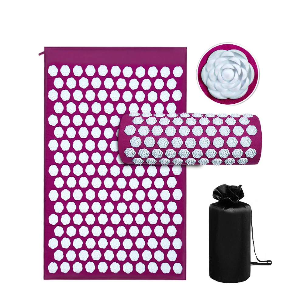 68x41cm Massager Cushion Head Neck Back Foot Acupressure Mat Relieve Stress Body Pain Acupuncture Massage Pillow Yoga Spike Mat
