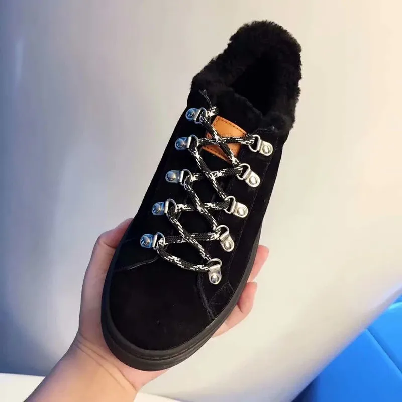 Zapatillas mujer; женские кроссовки; женская обувь с перекрестной шнуровкой; Zapatos De Mujer; женская обувь на низком каблуке; модная обувь из плюша; chaussures femme