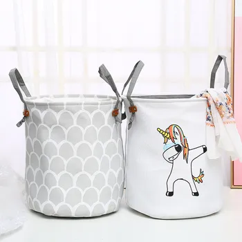 

Foldable Unicorn Kids Toys Storage Baskets Large Sundries Organizer Thickened Laundry Hamper Children Room Storage Buckets