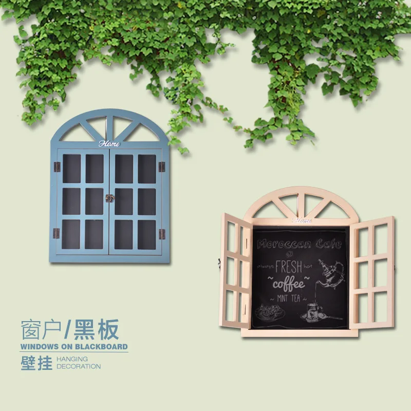 

European Style Retro Modern-Style Window House Modeling Blackboard Message Board Wall Decoration Wall Hangers Home Wall Decorati
