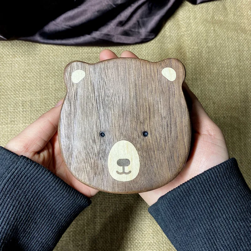 Japanese Bear Coaster креативный мультяшный черный обеденный стол из грецкого ореха