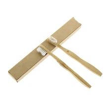 2 шт./компл. экологически чистый инструмент для ухода за полостью рта для дома и отеля, зубная щетка, Бамбуковая зубная щетка