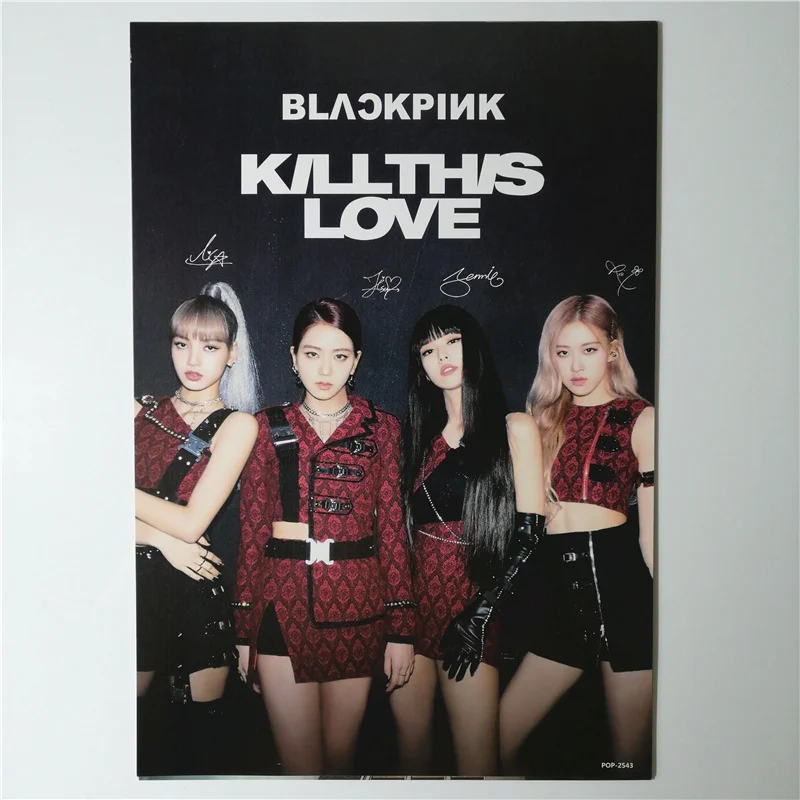 8*(42x29 см) убей эту любовь BLACKPINK kpop звезда вокруг настенные плакаты Наклейки подарок JISOO Роза Дженни Лиза