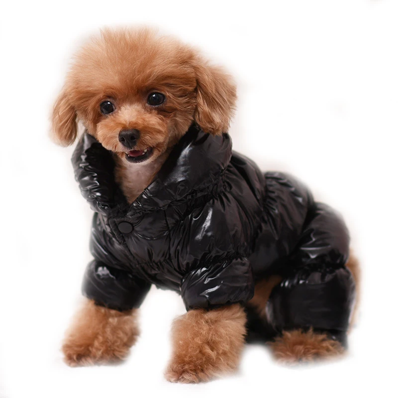 Теплая зимняя одежда для собак с воротником, ветрозащитные комбинезоны для собак, пуховое пальто, водонепроницаемая утепленная парка, комбинезон для собак, одежда для щенков, одежда для домашних животных