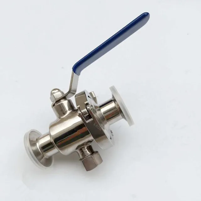 

Sanitary SSTri Clamp No Retention Manual Ball Valve with 4 inch Tri-clamp Fittings.