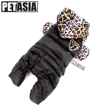 

PETASIA Winter Dog Clothes 2019 New Down Jackets For Small Medium Dogs Thick Leopard Coat Living Waterproof Fabric Pet Clothes