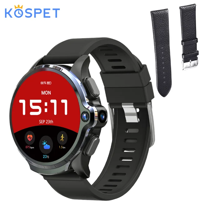 Смарт-часы KOSPET Prime, 4G, телефон, 3 ГБ, 32 ГБ, 1,6 дюймов, экран, двойная камера, 1260 мА/ч, Android, умные часы, Bluetooth, gps, Face ID Unclok - Цвет: Watch Add Strap