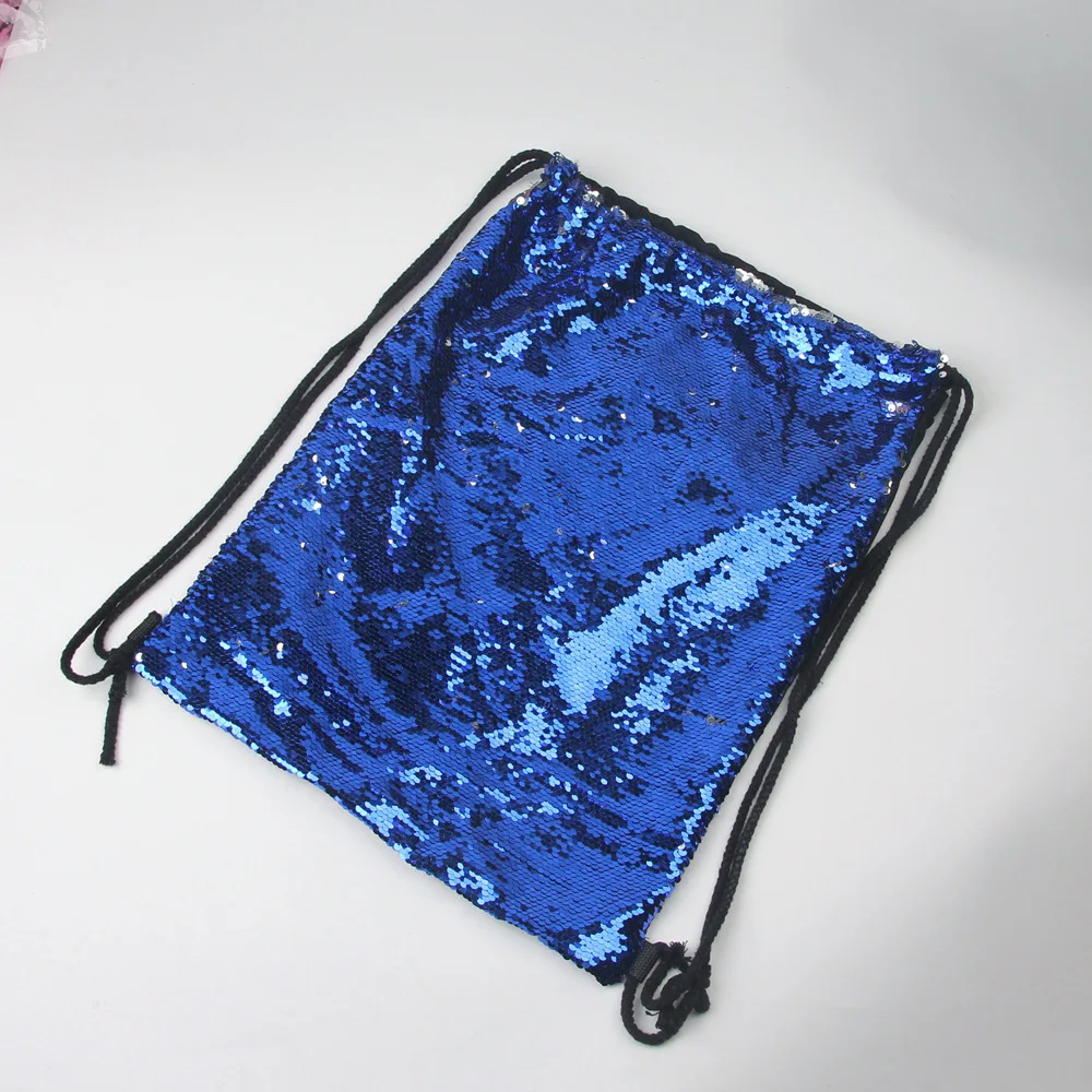 В европейском и американском стиле, спортивные Блесток Drawstring Рюкзак для отдыха на открытом воздухе шнурок Повседневное сумка на одно плечо, сумка для чешуя Русалки модные рюкзак