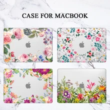 MTT чехол с цветами и кристаллами для Macbook Air Pro retina 11, 12, 13, 15, твердый цветочный чехол для mac book Pro 13,3 дюймов, сумка для ноутбука