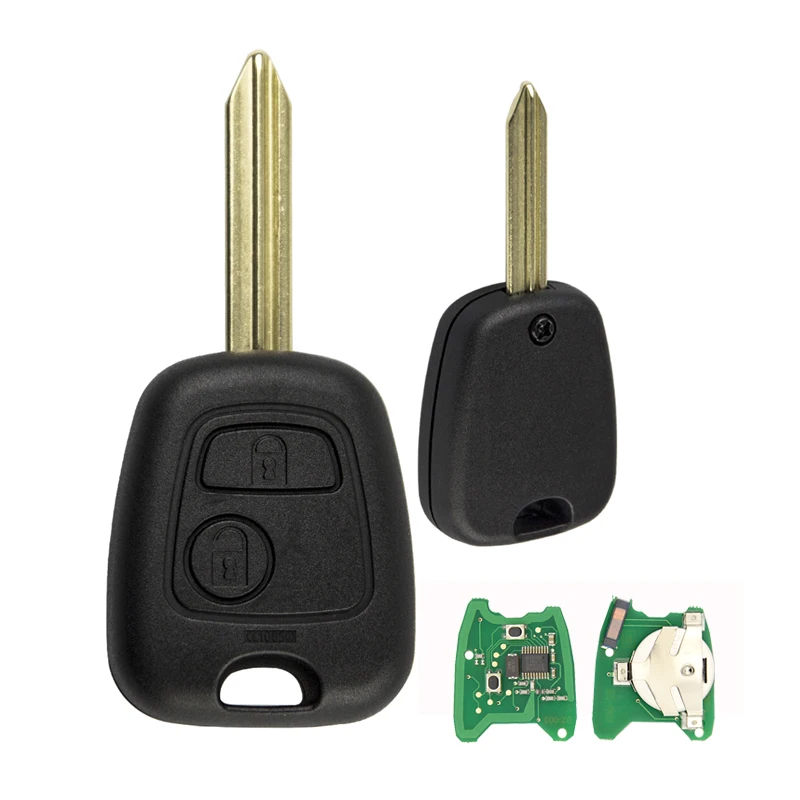 OkeyTech 2 кнопки NE72 SX9 лезвие дистанционный ключ брелок для PEUGEOT 206 Citroen Saxo Picasso Xsara 433