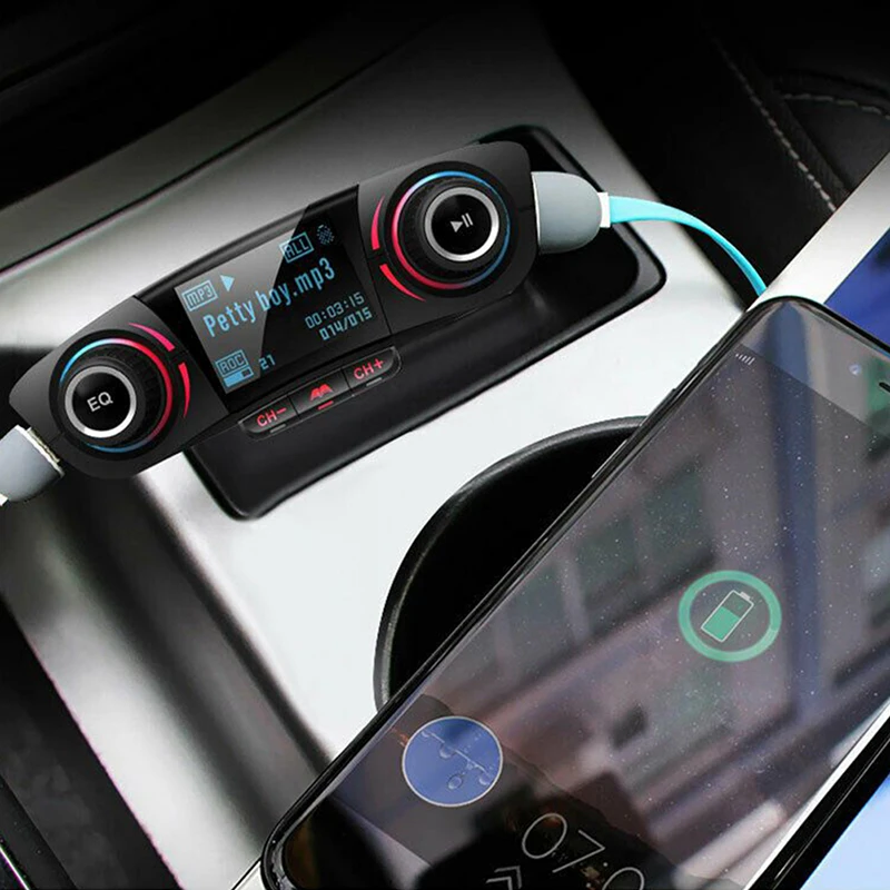Стиль Bluetooth 5,1 интеллектуальная тележка зарядное устройство с поддержкой Bluetooth MP3-плеер fm-передатчик