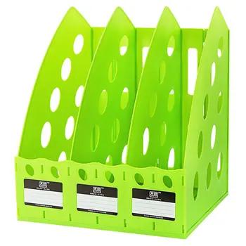 

TIANSE Multifunctional Thick TS-1305 Plastic 3 Section Divider File Rack Home Office Desktop Storage Bookshelf