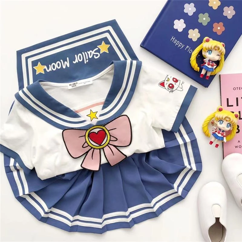 リボン付きベビー服セット ストライプスカート かわいいセーラームーン コスプレ衣装 子供服セット 服セット Aliexpress