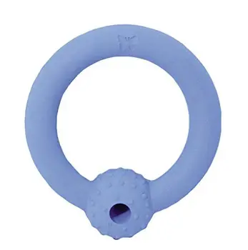 

Simply Fido Rubb N Roll Ring with Treat Holder Pet Toy, 4.5-Inch, Blue