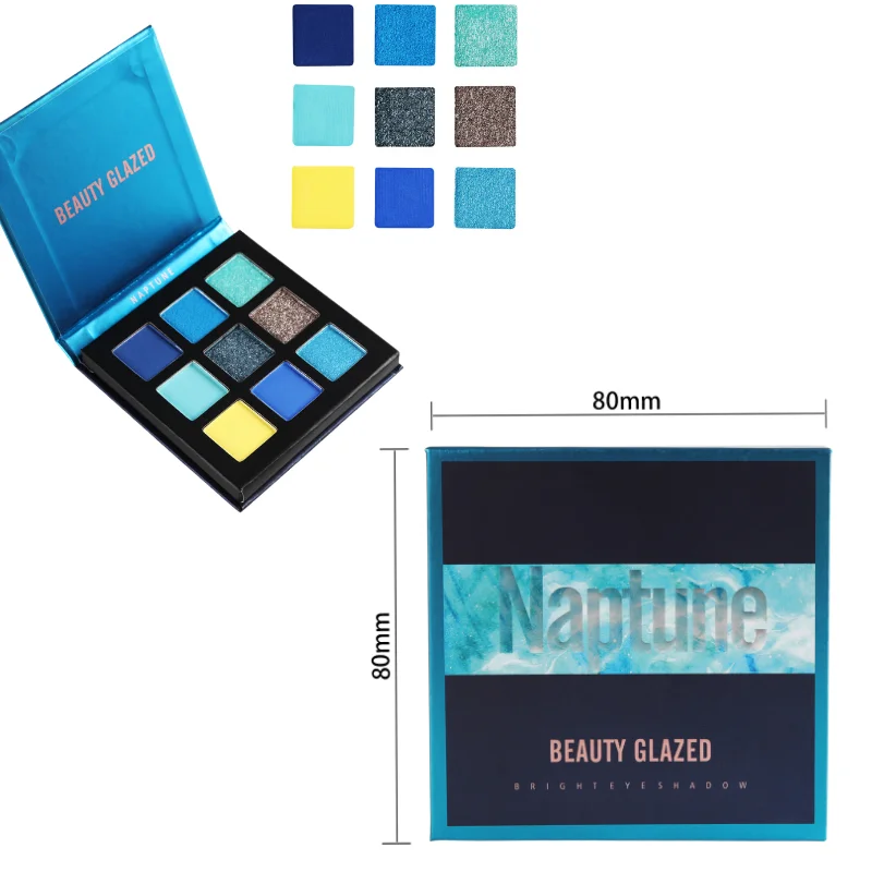 Beauty Glazed 9 Colors Velvet Matte Eyeshadow Shining Glitter Pigment Eye Shadow Pallete Eye Makeup Palette Maquillage TSLM1