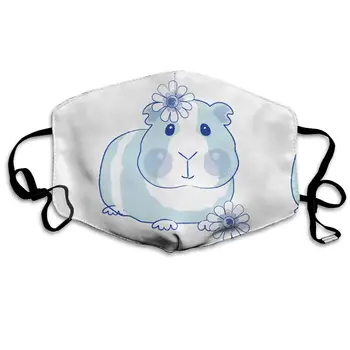 

Lovely Guinea Pig Washable Reusable Mask, Cotton Anti Dust Half Face Mouth Mask For Kids Teens Men Women With Adjustable Ear