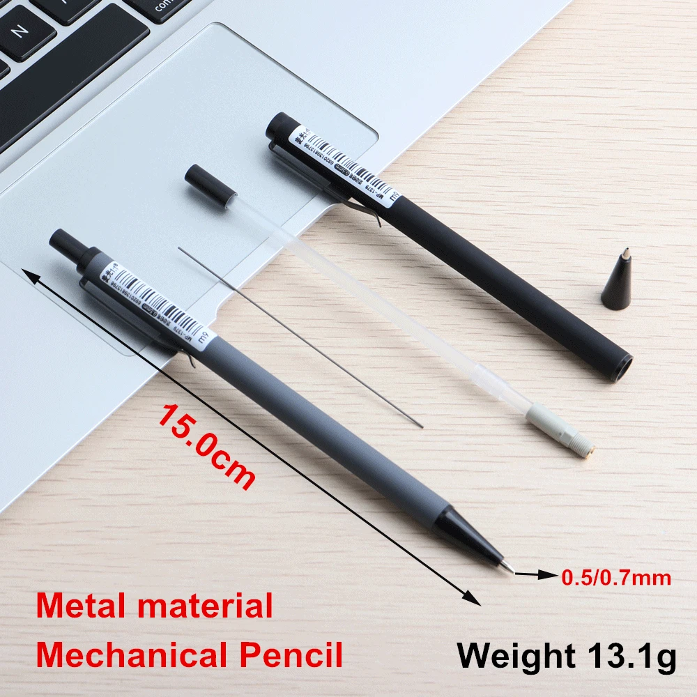 Creative quality student automatic pencil 0.5mm 0.7mm activity pencil Prevent Slippery Grind Penholder Metal Stationery Penci