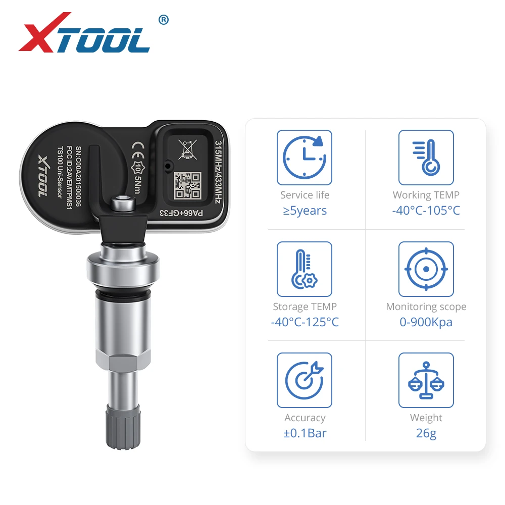 Датчики для анализа шин XTOOL TS100 433 МГц 315 более прочные и качественные | Автомобили