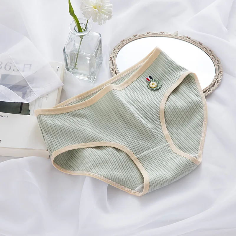 New 6pcs Teenage Briefs Striped Underpants Young Girl Underwear Comfortable Cotton Panties Kids Clothing4