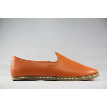 

Sabah Women Doksar'i Orange Handmade-Leather Traditional English-Womens Shoes 34 to 45 Size EU Size