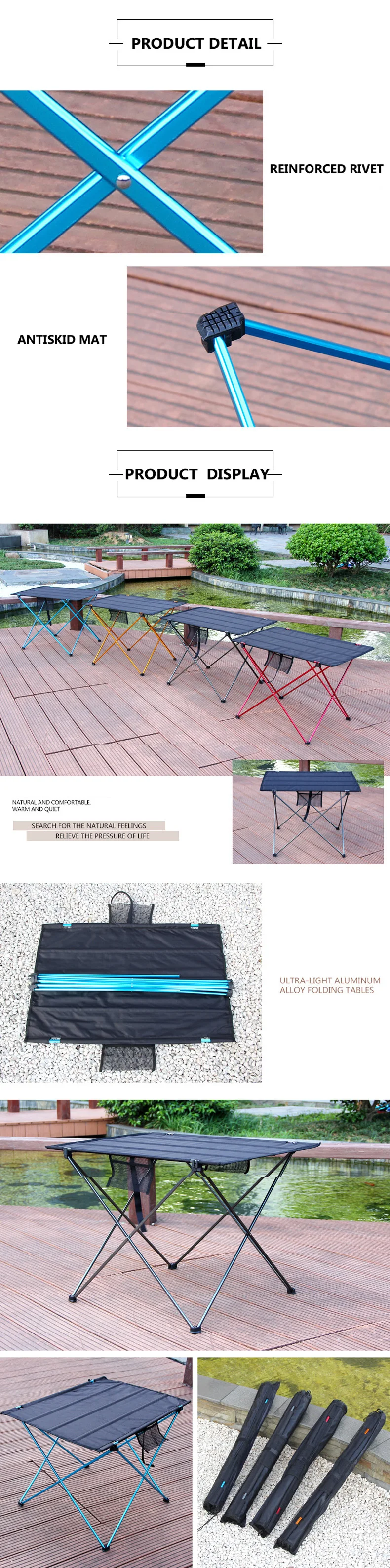 Portable Folding Table Camping Picnic Outdoor Furniture Aluminum Alloy Assembling Table Road Trip Tour Space Saving Easy Carry Outdoor Tables Aliexpress