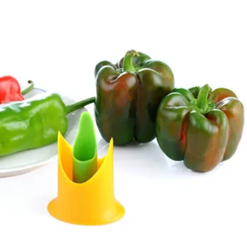 

2pcs useful chili Pepper saving seeder corer separator coring device digging tool Pepper stalks to dig kitchen tool device Peel