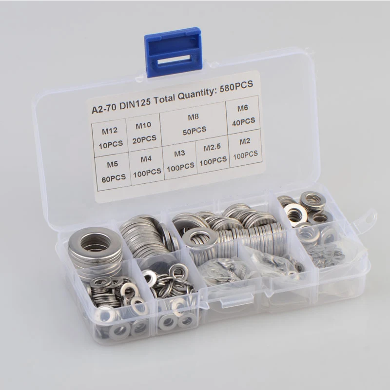 conjunto de arruelas aco inoxidavel 580 01