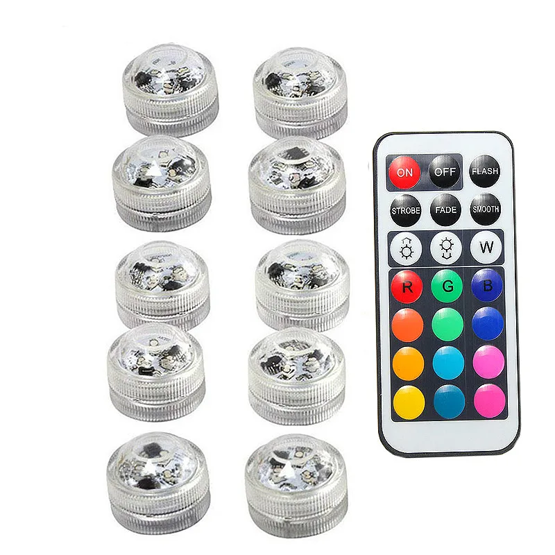 Водонепроницаемый светодиодный подводный светильник s бассейн свеча ip68 RGB