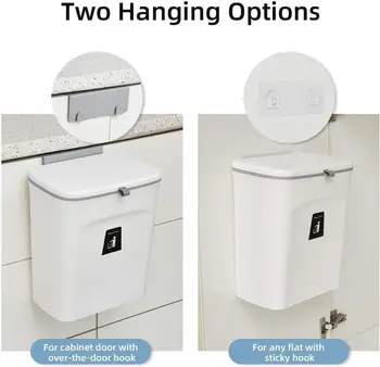 

Creative Kitchen Cabinet Wall-Mounted Sliding Trash Can Hanging Waste Container