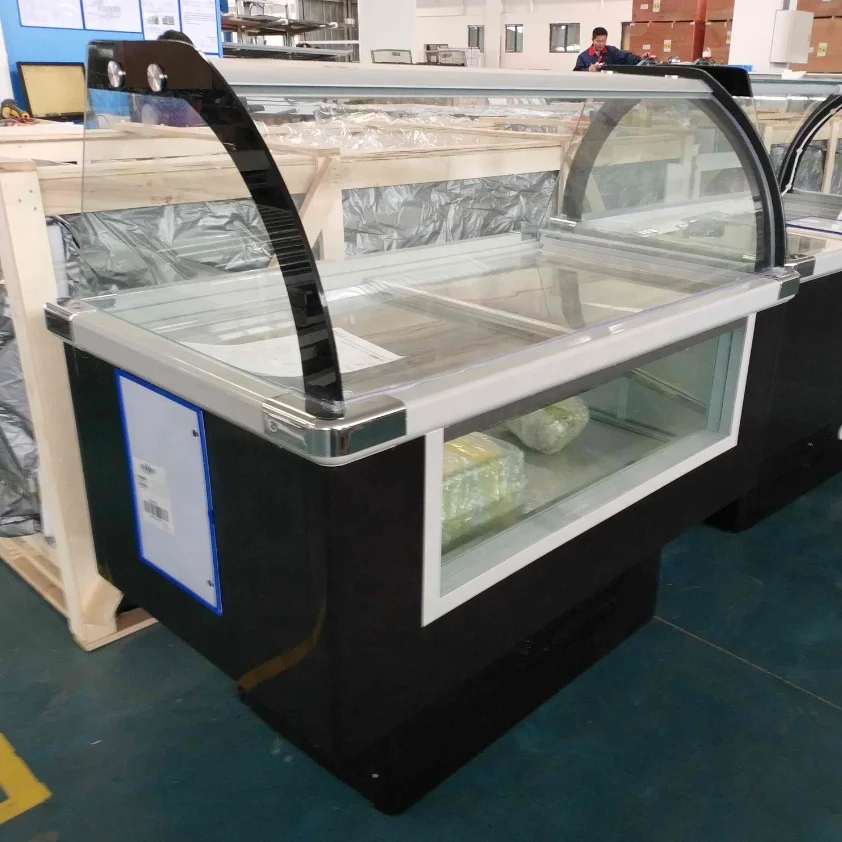 Hard ice cream display freezer/popsicle freezer showcase/gelato display freezer free shipping CFR by sea 3