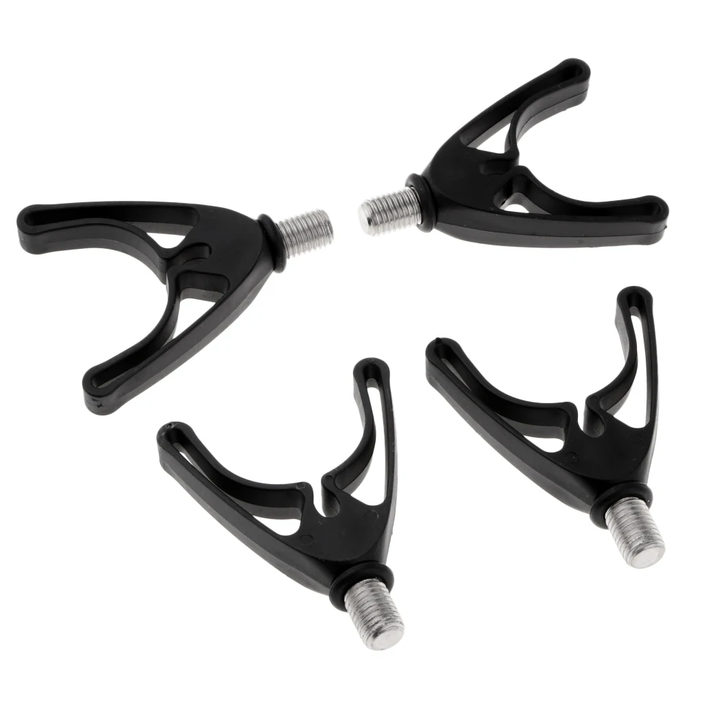 4pcs Durable Plastic Fishing Rod Butt Rests Rod Holders Grippers Rod Support Heads Replacement Tackles for Fisherman  