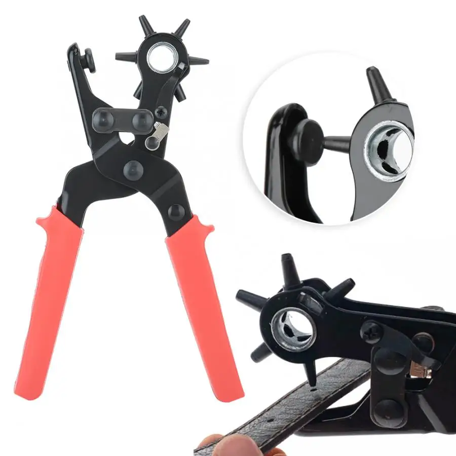Belt Punching Pliers 2/2.5/3/3.5/4/4.5mm Watch Band Leather Belt Hole Punch Plier Hook Clamp Punch Hand Tools Jewelry Tool