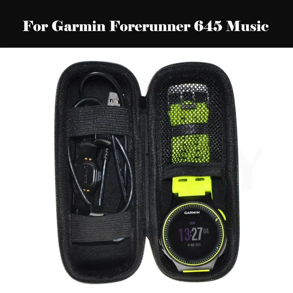 

Portable Hard Shell Case Water-resistent EVA Carrying smartwatch Storage Bag For Garmin Forerunner 645 Music