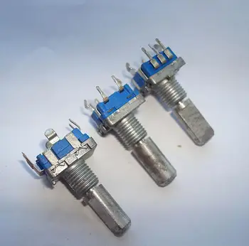 

5pcs/lot pjiap switch EC11 rotary encoder 20 pulse 20 gear with switch audio digital potentiometer handle length 20MM