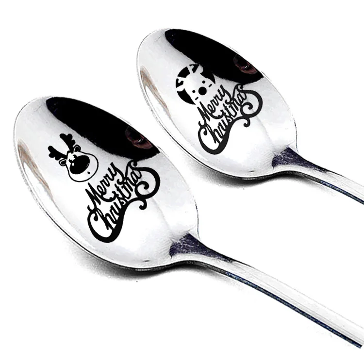 Christmas Gift for Kids Letter Long Spoon New Year Present Girlfriend Boyfriend | Дом и сад