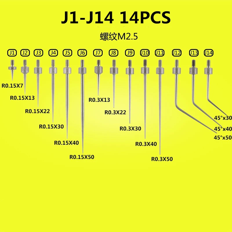 Medidor de Porcentagem Injector de Trilho Ferramentas de Reparo Micrômetro Estender Haste Lengthen Teste Agulha M2.5 Comum Bico 4 lengthen teste agulha m2.5 injector de trilho