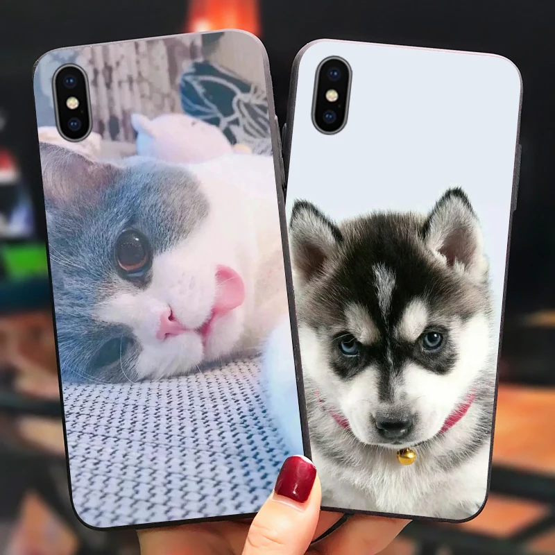 Husky cat dog Case For Honor 8x 9x Cases Cover for Huawei P8 Lite 2019 Soft TPU Phone Shell P9 P10 P20 P30 Pro mate 10 20 30 | Мобильные