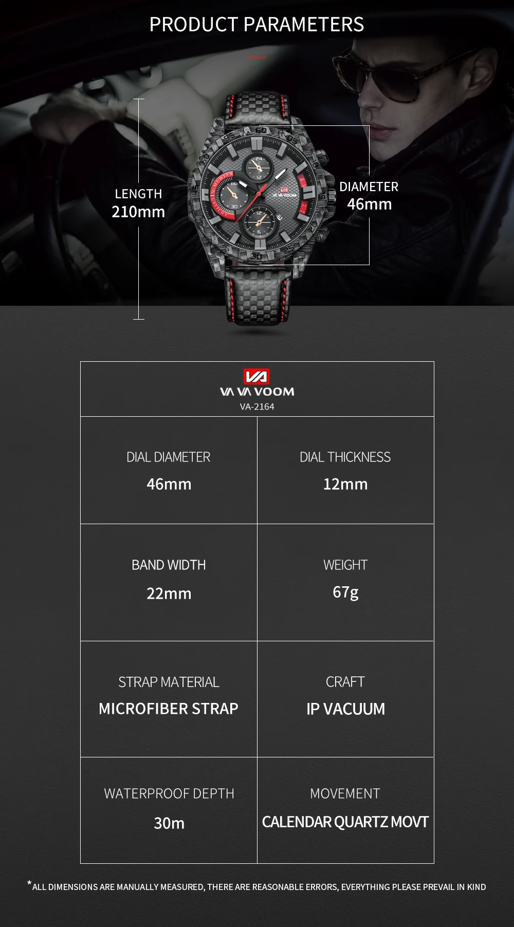 montre homme VAVA VOOM Brand Luxury Fashion Watch Men Nylon Strap Quartz sports Water proof Shock Watch Male Relógio masculino