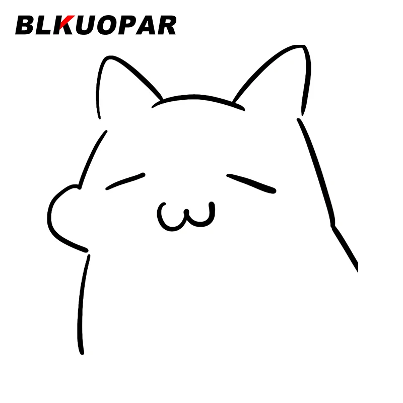 

Наклейки на автомобиль с милым котом BLKUOPAR, водонепроницаемые креативные наклейки, высечка, прикуса, царапины, холодильник, шлем, Декор, автомобильные товары