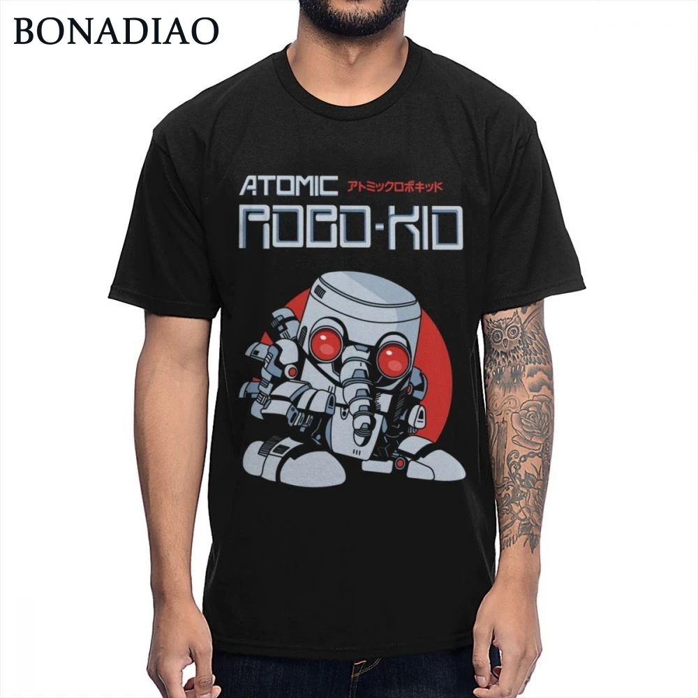 Atomic Robokid Ретро Винтаж аркадная игровая футболка мужская популярная хлопковая