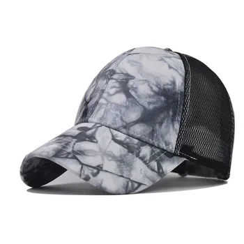 Tie-dye Baseball Caps Men Women Snapback Hip Hop Cap Summer Breathable Mesh Trucker Hat Dad Gorras Hombre 2021 5